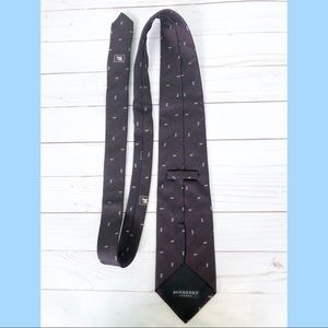 Burberry Vintage Dark Purple Silk Tie